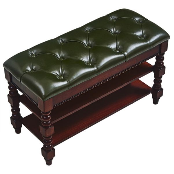 Rubber Wood Seating Bench Rectangle Cushioned Shoe Storage Entryway Bench Clearhalo 'Benches' 'Chairs & Seating' 'furn' 'furn_benches' 'Furniture' 'Living Room Furniture' 1200x1200_b0255911-8f10-4ba4-b86c-b80377489073