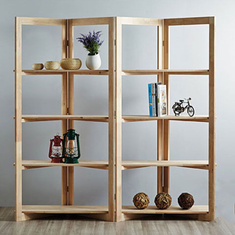 Open Back Folding Bookshelf Wood Contemporary Bookcase for Home Clearhalo 'Bookcases' 'furn' 'furn_bookcases' 'Furniture' 'Office Furniture' 1200x1200_b02592ea-194d-4506-aa0a-e8fc5b90d7ac