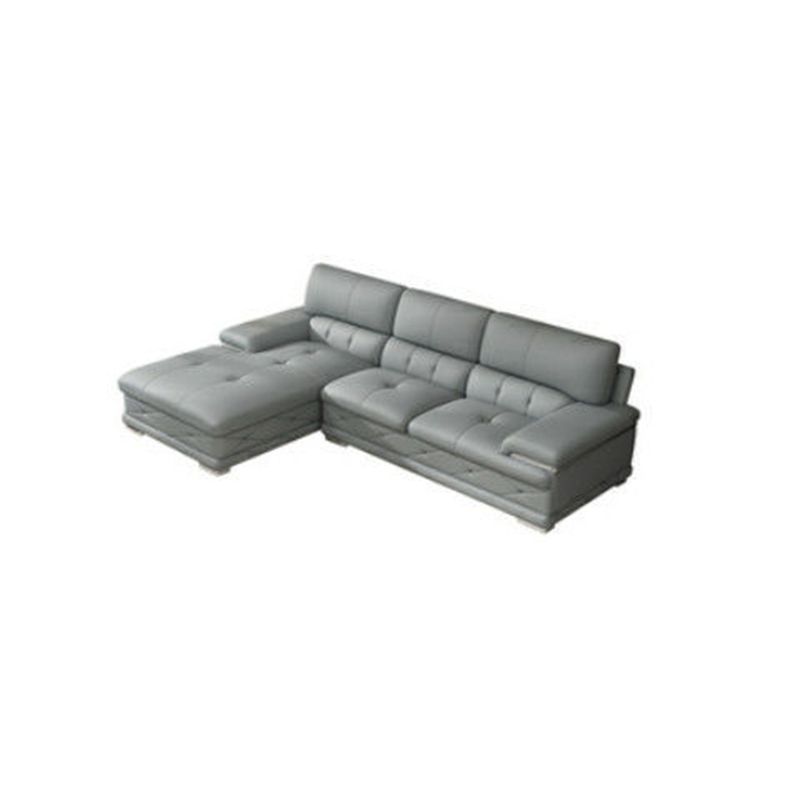 Upholstered Armrest Cushioned Back Sponge Padded Sofa Bed Grey/yellow Sofa Clearhalo 'furn' 'furn_sectionals' 'Furniture' 'Living Room Furniture' 'Sectionals' 1200x1200_b0259735-567d-4677-9047-0870d51cd6d6