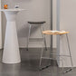 Contemporary Wood and Metal Backless Counter Height Stools for Living Room
