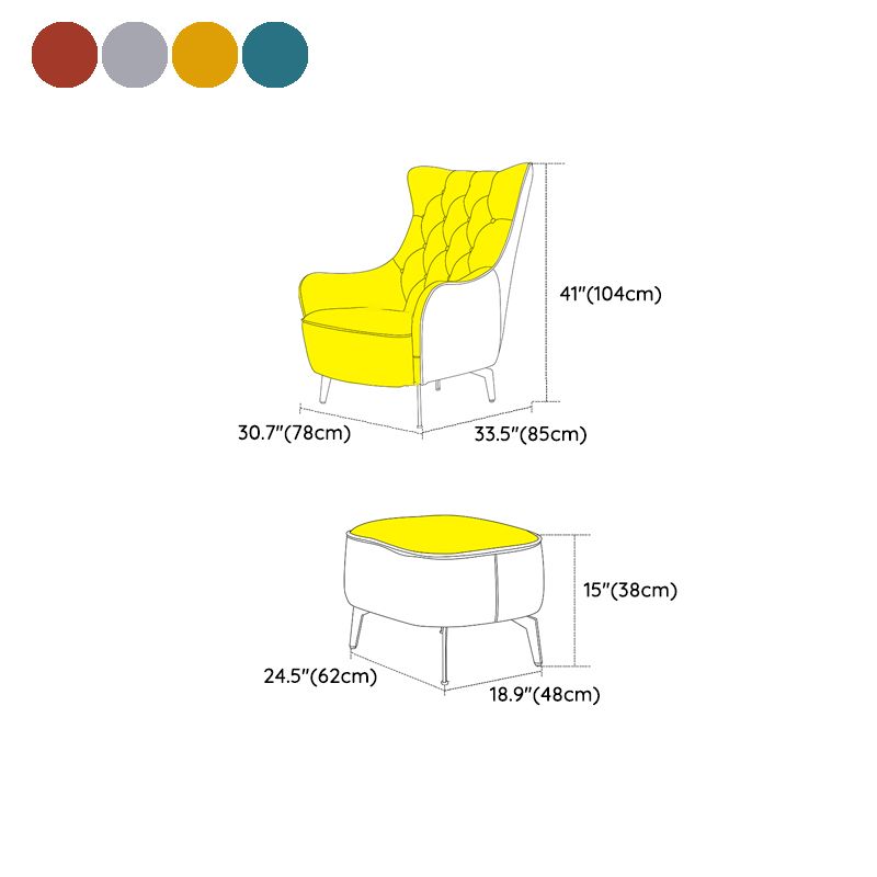 Tufted Cushions Side Chair Arms Included Lounge Chair for Living Room Clearhalo 'Accent Chairs' 'accent_chairs' 'Chairs & Seating' 'furn' 'furn_accent_chairs' 'Furniture' 'Living Room Furniture' 1200x1200_b026d394-7529-46ae-b2b8-69705d8a58ed