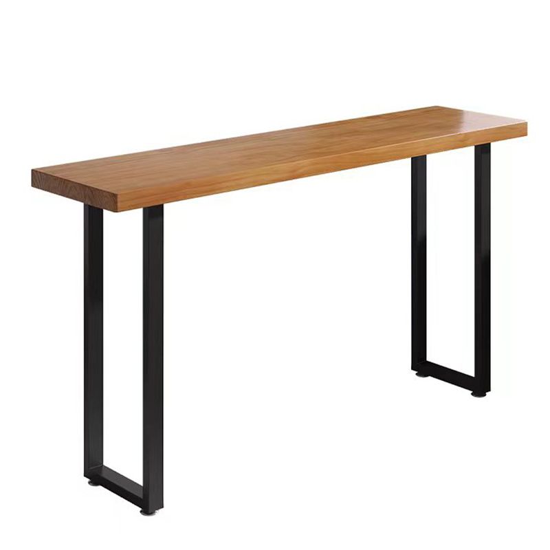 Rectangle Solid Wood Bar Height Table Industrial Double Pedestal Bar Table Clearhalo 'Bar Furniture' 'Bar Tables' 'bar_tables' 'furn' 'furn_bar_tables' 'Furniture' 'Kitchen & Dining Furniture' 1200x1200_b026f82d-1962-44e3-a9cc-9fab3b5ba85f