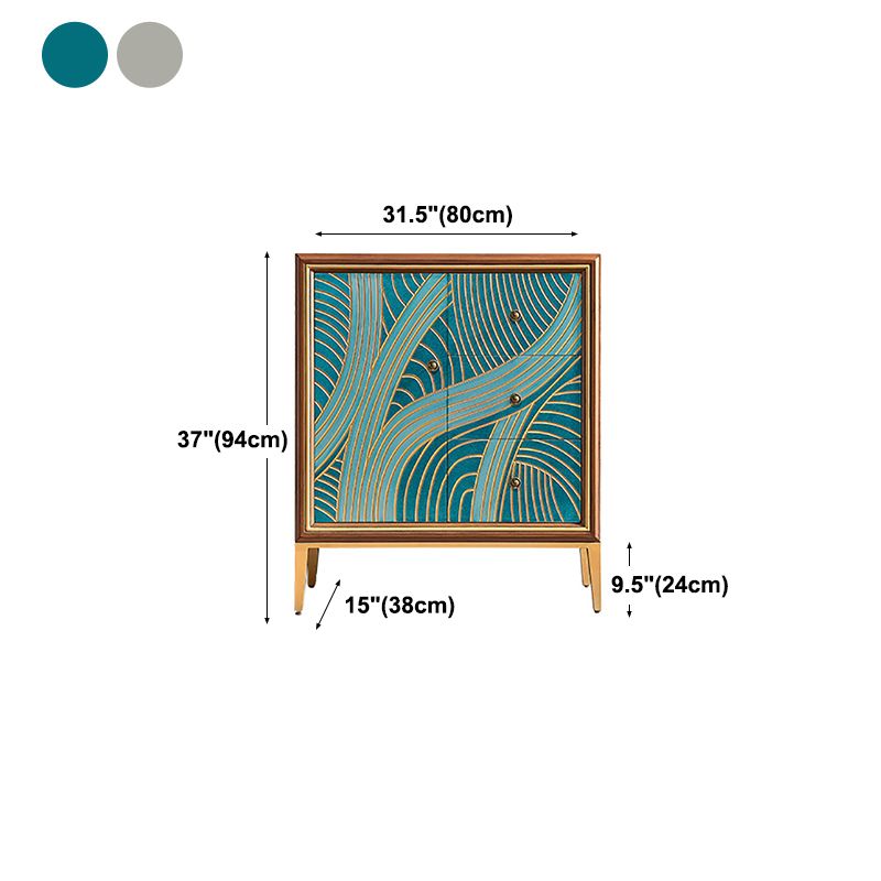 Glam Dining Server Wood and Metal Sideboard Cabinet with Drawers and Storage Clearhalo 'buffet_sideboard' 'Buffets & Sideboards' 'Furniture' 'furniture_buffet_sideboard' 'Kitchen & Dining Furniture' 1200x1200_b0272c6d-434d-4c29-84ca-54e78f5692c2