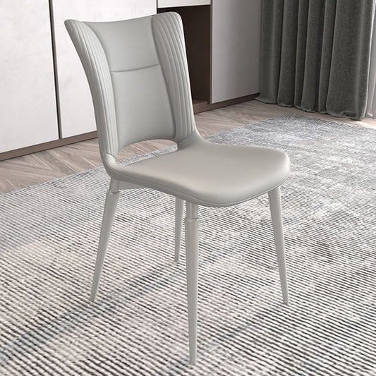 Contemporary Metal Armless Dining Room Chairs Open Back Dining Side Chair for Home Use Clearhalo ' kitchen&dining_furn' 'Dining Chairs' 'Dining Tables & Seating' 'dining_chair' 'furn' 'furn_dining_chair' 'Furniture' 'furniture_dining_chair' 'Kitchen & Dining Furniture' 'kitchen' 1200x1200_b027fe40-c9e6-4138-bcc9-49594897f4fa