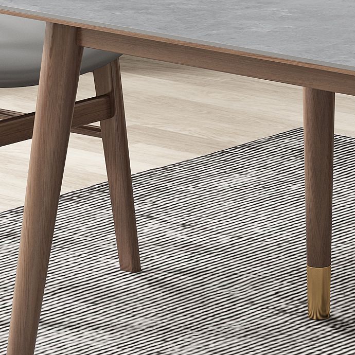 Mid-Century Kitchen Grey Dining Table Rectangle Sintered Stone Dining Table with 4 Legs Clearhalo ' dining_table' 'Dining Tables & Seating' 'Dining Tables' 'furn' 'furn_dining_table' 'Furniture' 'furniture_dining_table' 'Kitchen & Dining Furniture' 'kitchen&dining_furn' 'kitchen' 'kitchen_dining_table' 1200x1200_b0286271-6283-47fb-adaf-8fad4b8ea5a2