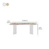 Modern Dining Table Sintered Stone Table with Acrylic Legs for Home Use Clearhalo 'Dining Tables & Seating' 'Dining Tables' 'dining_table' 'furn' 'furn_dining_table' 'Furniture' 'Kitchen & Dining Furniture' 1200x1200_b028c9ec-f786-49a7-a6ed-e08c37c492ea