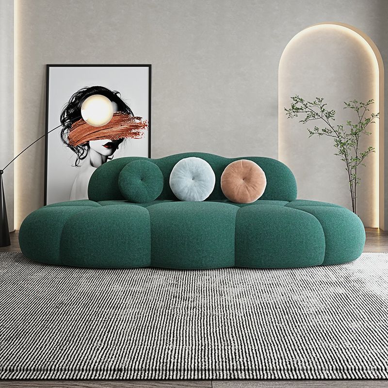 Modern Wool Armless Sofa for Living Room 37.4" Wide 28.74" High