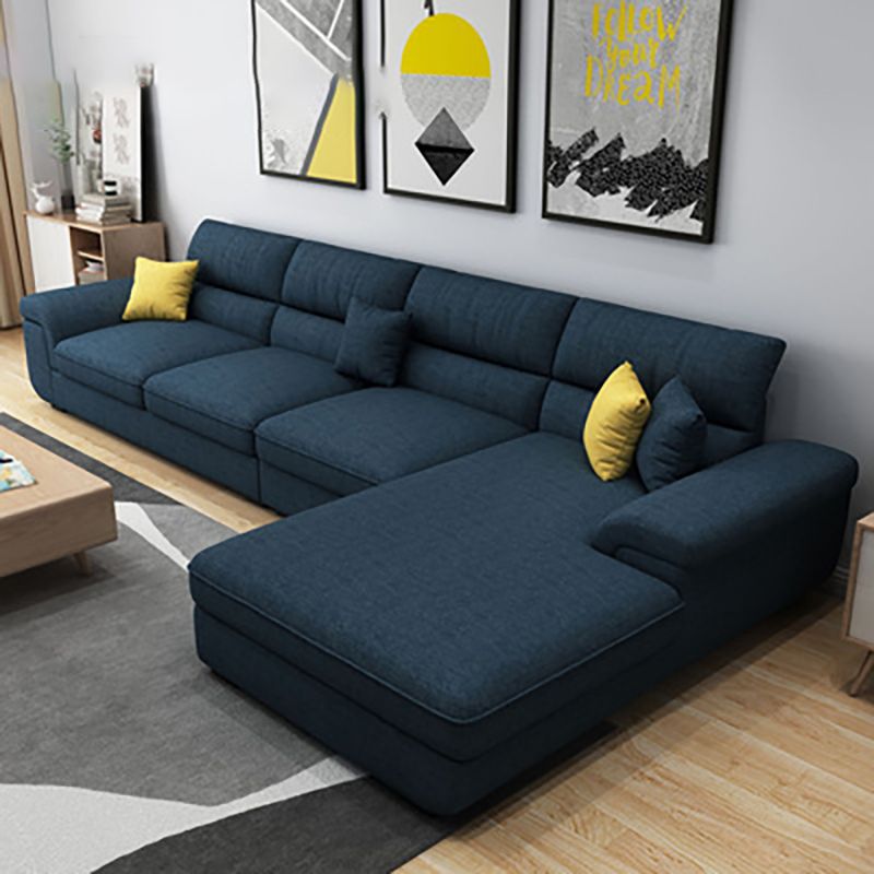 Modern Reversible Chaise Sofa with Flared Arm for Living Room 37.4" Clearhalo 'furn' 'furn_sectionals' 'Furniture' 'furniture_sectionals' 'kitchen' 'kitchen_sectionals' 'Living Room Furniture' 'Sectionals' 1200x1200_b0298543-64cf-4735-8c3d-e812431560ec
