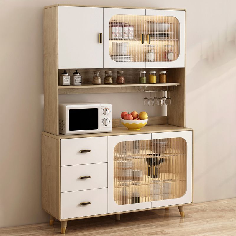 Sideboard in legno ingegnerizzato contemporaneo con illuminazione per sala da pranzo