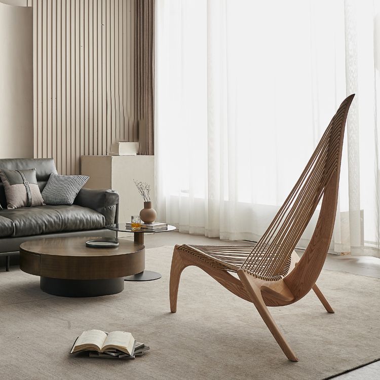 Modern Style Side Chair Solid Wood High Back Side Chair for Dining Room