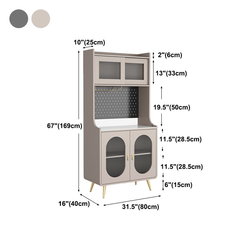 Servidor de estantería ajustable de liderazgo de madera de ingeniería de Glam. Para sala de estar para sala de estar