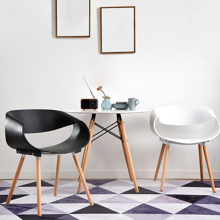 Scandinavian Armless Dining Chairs Side Dining Chairs with Wood Legs (Set of 2) Clearhalo ' kitchen&dining_furn' 'Dining Chairs' 'Dining Tables & Seating' 'dining_chair' 'furn' 'furn_dining_chair' 'Furniture' 'furniture_dining_chair' 'Kitchen & Dining Furniture' 'kitchen' 1200x1200_b02e93b2-45ba-4fd1-8737-99b32d03c50d