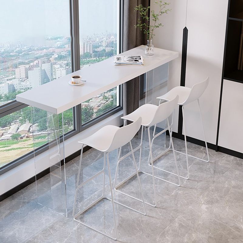 Contemporary Style 1/3/4 Pieces Stone Rectangular Bar Table Set for Indoor