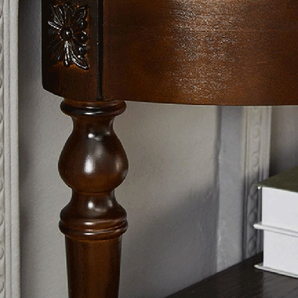 Mid Century Modern Wood Console Table Half Moon Console Accent Table for Hall