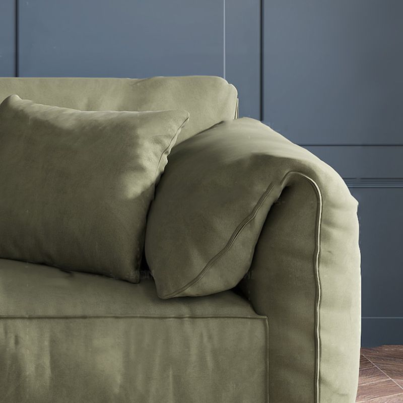 Stationary Fabric Living Room Pillow Top Arm Standard Green Settee Clearhalo 'furn' 'furn_sofas' 'Furniture' 'furniture_sofas' 'kitchen' 'kitchen_sofas' 'Living Room Furniture' 'Sofa' 'sofas' 1200x1200_b0300859-68d5-46e5-b9c4-9e960c7743ad