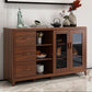 Contemporary Side Board Brown Engineered Wood Sideboard for Dining Room Clearhalo 'buffet_sideboard' 'Buffets & Sideboards' 'furn' 'furn_buffet_sideboard' 'Furniture' 'Kitchen & Dining Furniture' 1200x1200_b0308193-9a97-48b4-9444-d134de78f6a4