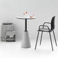 Lacquer Concrete Modernistic Table Round Side End Table for Living Room