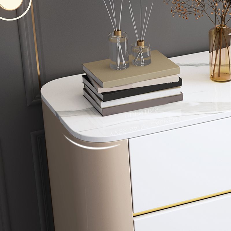 Tavolo da buffet in pietra sinterizzato glam 3 cassetti server da pranzo con 2 porte per soggiorno