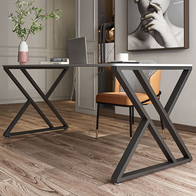 Bureau de bureau industriel Antique Finish Gaming Bureau avec des jambes en métal