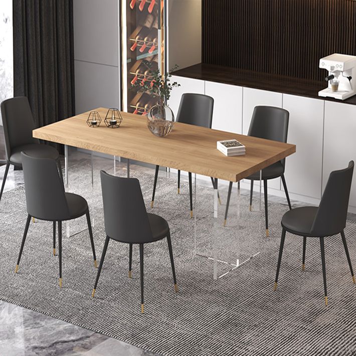 Modern Style Dining Table Rectangle Solid Wood Dining Table for Kitchen Clearhalo ' dining_table' 'Dining Tables & Seating' 'Dining Tables' 'furn' 'furn_dining_table' 'Furniture' 'furniture_dining_table' 'Kitchen & Dining Furniture' 'kitchen&dining_furn' 'kitchen' 'kitchen_dining_table' 1200x1200_b0334b75-8127-4a25-8fa1-14ee38ad7d4a