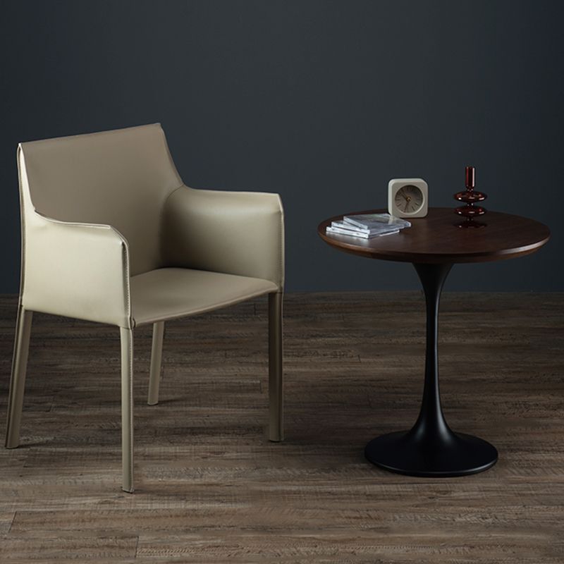 Pedestal Base Design Cocktail Table Round Coffee Table Made of Solid Wood Clearhalo 'Coffee & Accent Tables' 'End & Side Tables' 'end_side_table' 'end_side_tables' 'furn' 'furn_end_side_tables' 'Furniture' 'furniture_end_side_table' 'Living Room Furniture' 1200x1200_b035498e-24ff-441e-8d6b-8d96fcf53080