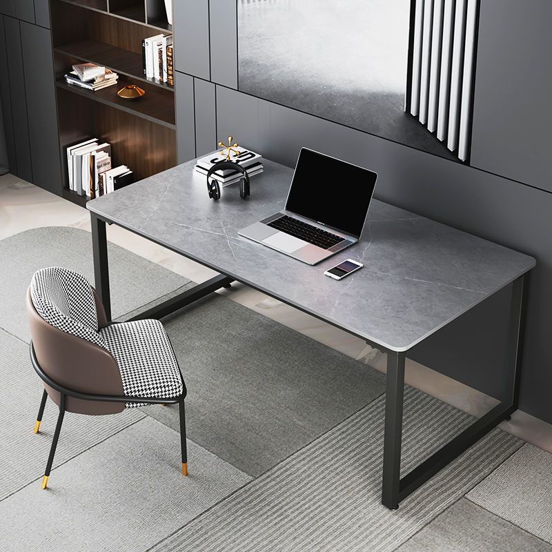 Rectangular Dark Taupe Writing Desk Sled Industrial Office Desk for Home Clearhalo 'furn' 'furn_office_desk' 'Furniture' 'Office Desks' 'Office Furniture' 'office_desk' 1200x1200_b039d9fa-290c-4bbf-9ff8-d600735c749b