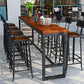 Industrial Style Bistro Bar Table Rectangle Solid Wood Bar Table for Dining Room Clearhalo 'Bar Furniture' 'Bar Tables' 'bar_tables' 'furn' 'furn_bar_tables' 'Furniture' 'Kitchen & Dining Furniture' 1200x1200_b03b0b1a-90ee-40c6-9b55-19bb01fc0015
