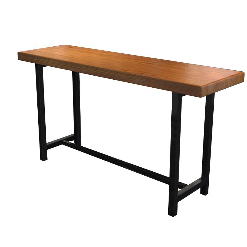 Modern Bar Dining Table Rectangle Bar Solid Wood Table in Brown Clearhalo 'Bar Furniture' 'Bar Tables' 'bar_tables' 'furn' 'furn_bar_tables' 'Furniture' 'Kitchen & Dining Furniture' 1200x1200_b03b510e-4714-407d-a983-d9478c313f22