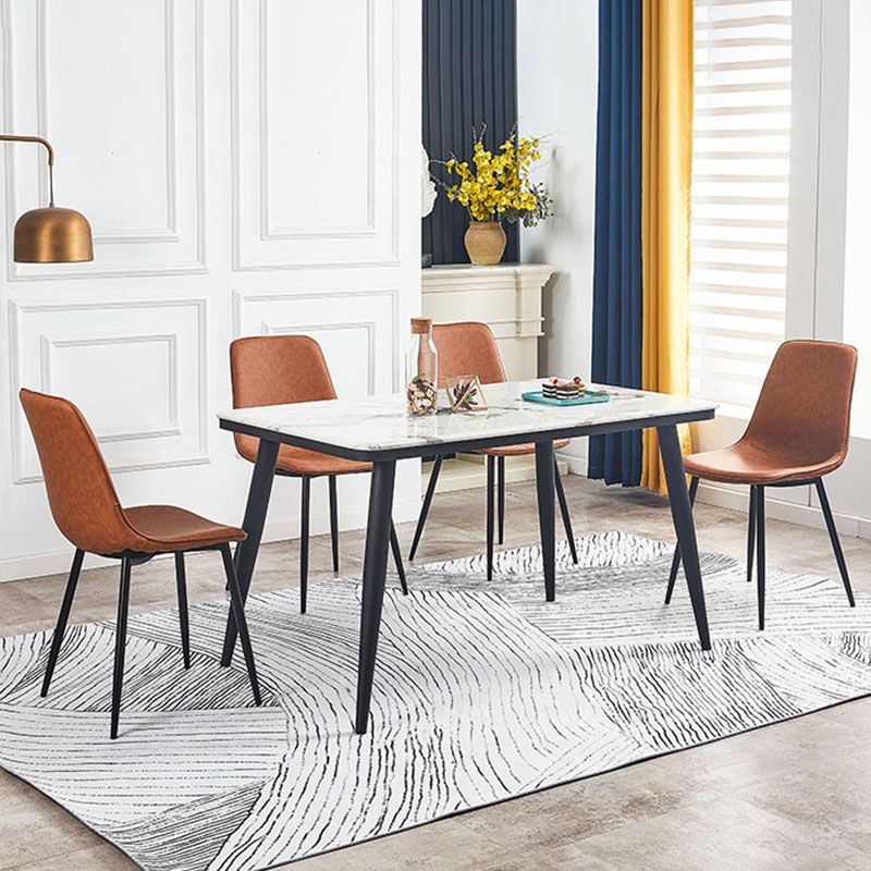 Modern Style Chairs Dining Armless Chair with Metal Legs for Kitchen Clearhalo ' kitchen&dining_furn' 'Dining Chairs' 'Dining Tables & Seating' 'dining_chair' 'furn' 'furn_dining_chair' 'Furniture' 'furniture_dining_chair' 'Kitchen & Dining Furniture' 'kitchen' 1200x1200_b03c325a-0952-47ab-852d-256dc127f97a