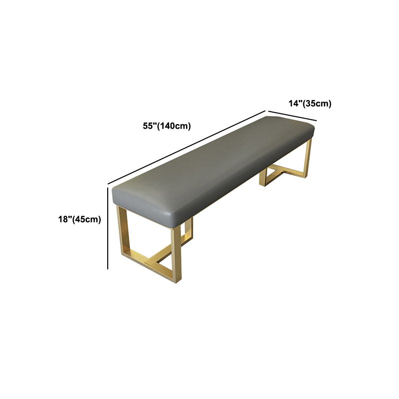 Modern Rectangle Foam Bench Solid Color with Legs Bench for Living Room ...