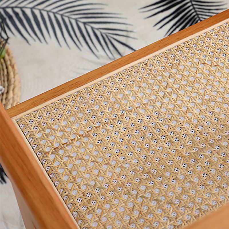 19.68 "Wide arm stoel vaste houten frame stoel met geweven rug