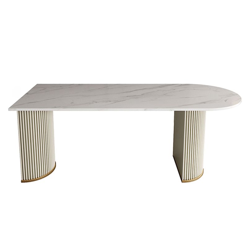 Metal Contemporary Free Form Dining Table Sintered Stone Table for Dining Room and Kitchen Clearhalo ' dining_table' 'Dining Tables & Seating' 'Dining Tables' 'furn' 'furn_dining_table' 'Furniture' 'furniture_dining_table' 'Kitchen & Dining Furniture' 'kitchen&dining_furn' 'kitchen' 'kitchen_dining_table' 1200x1200_b03f27f6-2307-4f2c-a0ef-623ff5267632