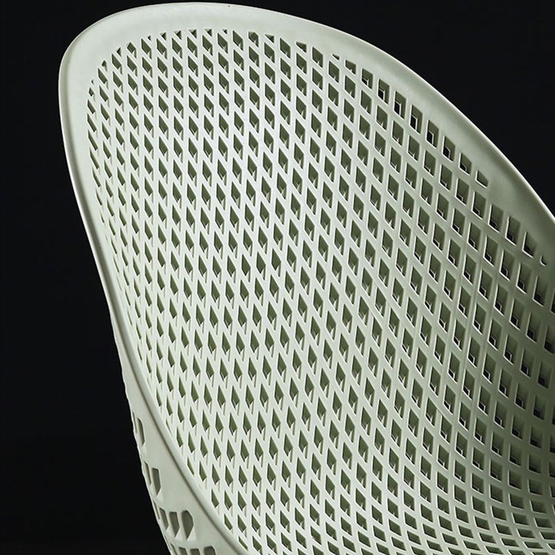 Bucket Plastic Counter Height Bar Stool Scandinavian Armless Stool with Metal Legs