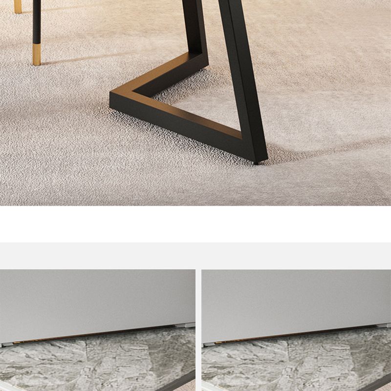 Scrivania rettangolare grigia/bianca scrivania da letto da letto con gambe metalliche