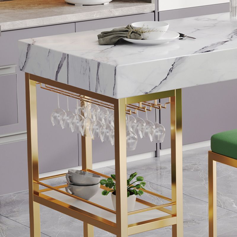 Rechthoek Modem en eigentijdse stenen bar -hoogte pubtafel voor woonkamer