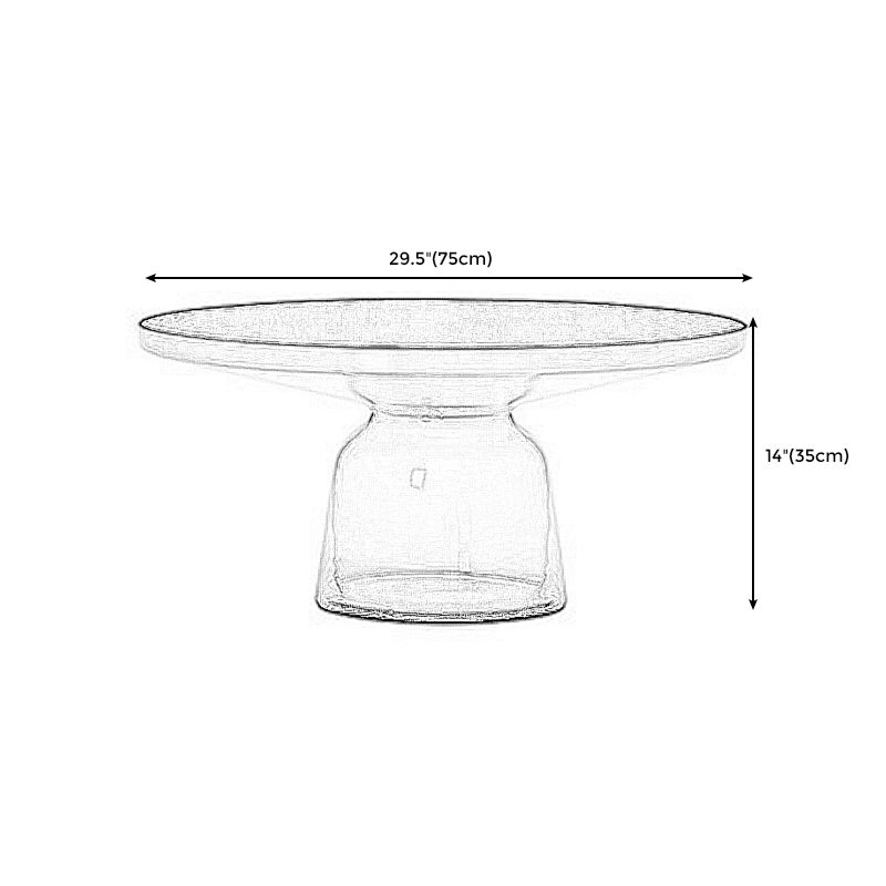 Pedestal 1 Single Coffee Table Metal and Glass Statement Cocktail Table Clearhalo 'Coffee & Accent Tables' 'Coffee Tables' 'coffee_tables' 'furn' 'furn_coffee_tables' 'Furniture' 'furniture_coffee_tables' 'Living Room Furniture' 1200x1200_b04315d8-9584-4645-a3c4-302ec9a00040