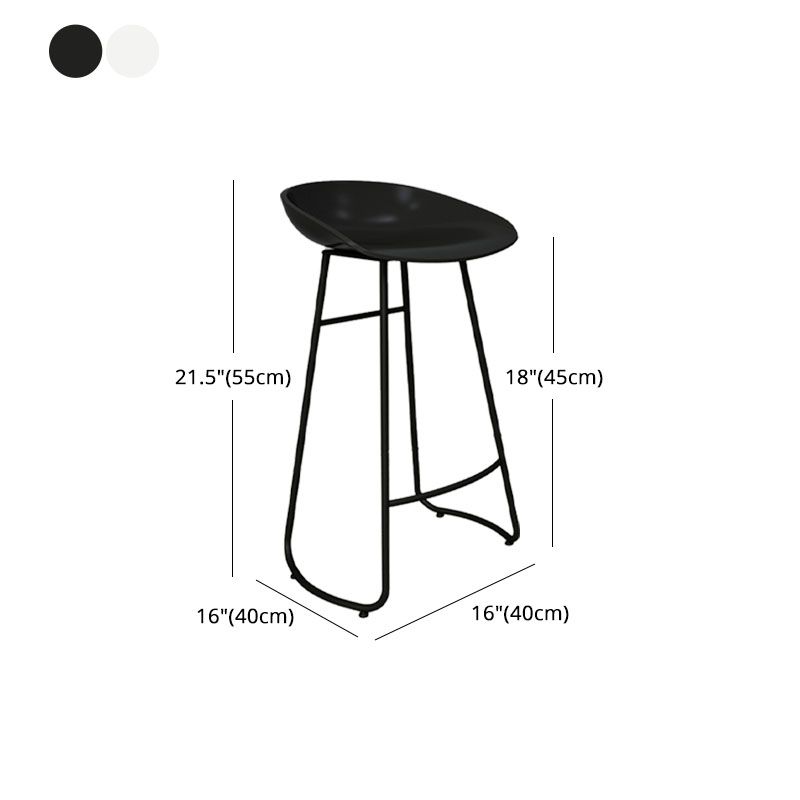 Modern Armless Backrest Counter Stool Iron Cashier Bar Stool with Acrylic Seat and Pedal Clearhalo 'Bar Furniture' 'Bar Stools' 'bar_stools' 'furn' 'furn_bar_stools' 'Furniture' 'furniture_bar_stools' 'Kitchen & Dining Furniture' 1200x1200_b04354f0-8752-423b-a276-82bcf844b028