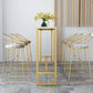 Glam Style Rectangle Bar Table Faux Marble Bar Dining Table for Living Room Clearhalo 'Bar Furniture' 'Bar Tables' 'bar_tables' 'furn' 'furn_bar_tables' 'Furniture' 'Kitchen & Dining Furniture' 1200x1200_b044f0cd-f4e5-4177-9437-99cce93adde5