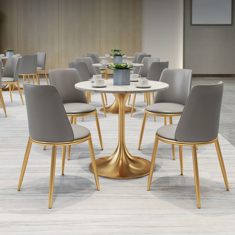 1/2/4/5 Pcs Metal Glam Dining Room Set with Round Table and Metal Base Dining Set Clearhalo 'Dining Room Sets' 'Dining Tables & Seating' 'dining_room_set' 'furn' 'furn_dining_room_set' 'Furniture' 'furniture_dining_room_set' 'Kitchen & Dining Furniture' 'kitchen&dining_furn' 'kitchen' 1200x1200_b0453257-620a-4a28-8e19-f1a491bad375