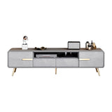 Witte en grijze tv -standaard glamourotorme houten tv -kast met 2 deuren