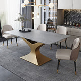 Traditional Luxury Dining Table Rectangle Stone Dining Table for Dining Room