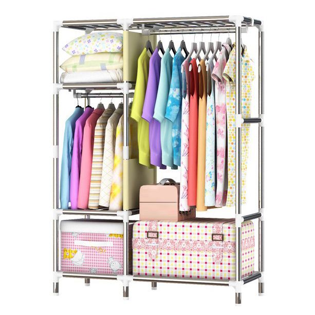 Eigentijdse stijl huisgarderobe stalen garderobe kast met planken