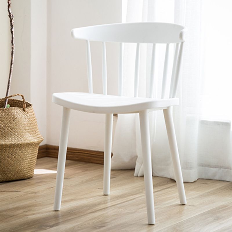 Scandinavian Style Plastic Dining Armless Chair Windsor Back Side Chair for Home Use Clearhalo ' kitchen&dining_furn' 'Dining Chairs' 'Dining Tables & Seating' 'dining_chair' 'furn' 'furn_dining_chair' 'Furniture' 'furniture_dining_chair' 'Kitchen & Dining Furniture' 'kitchen' 1200x1200_b047e68b-8811-4b92-b392-d3b2d55d822e