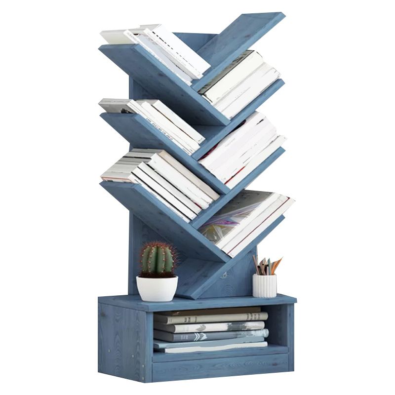 Étagère d'étagère en bois d'ingénierie coin de livre vertical moderne étagère 13,4 "L x 7,9" W