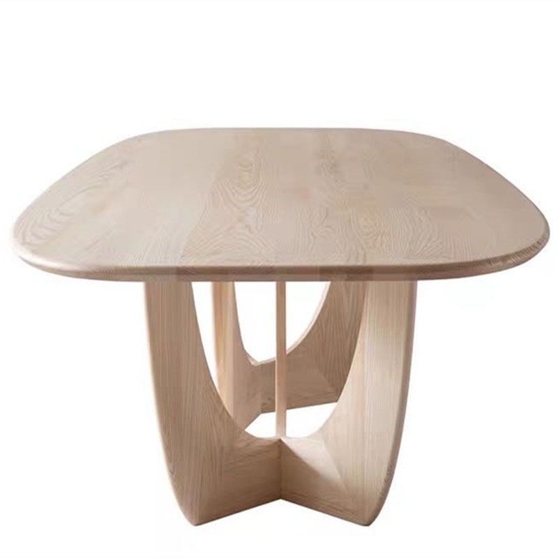 Contemporary Dining Table Oval Solid Wood Dinner Table Home Kitchen Dinner Clearhalo 'Dining Tables & Seating' 'Dining Tables' 'dining_table' 'furn' 'furn_dining_table' 'Furniture' 'Kitchen & Dining Furniture' 1200x1200_b0496bc2-7dfa-45a1-9a08-f558b1ddc2d7