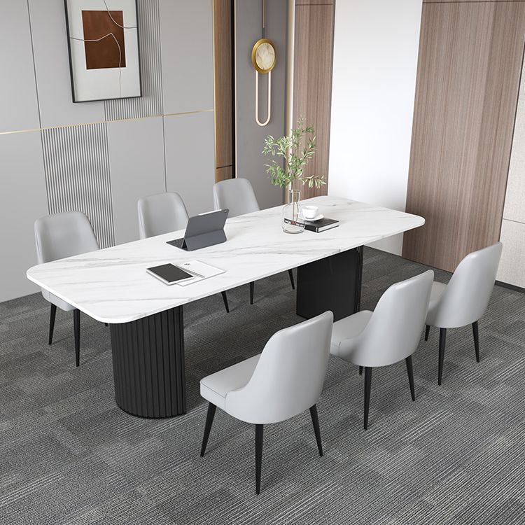 Modern Stone Top Office Desk Free Form Writing Desk for Home Clearhalo 'furn' 'furn_office_desk' 'Furniture' 'Office Desks' 'Office Furniture' 'office_desk' 1200x1200_b04b8616-9fa0-4cb9-be4d-e5cce138d628