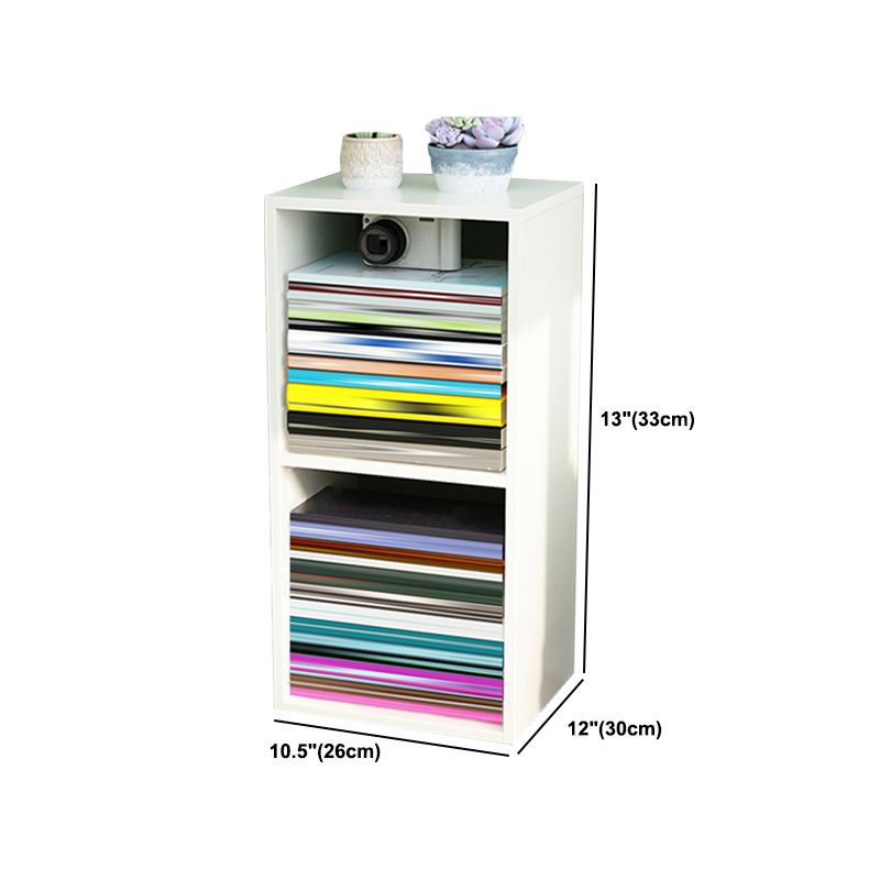 Contemporáneo Back Back Book Stant Engineered Wood Bookcase con estantes