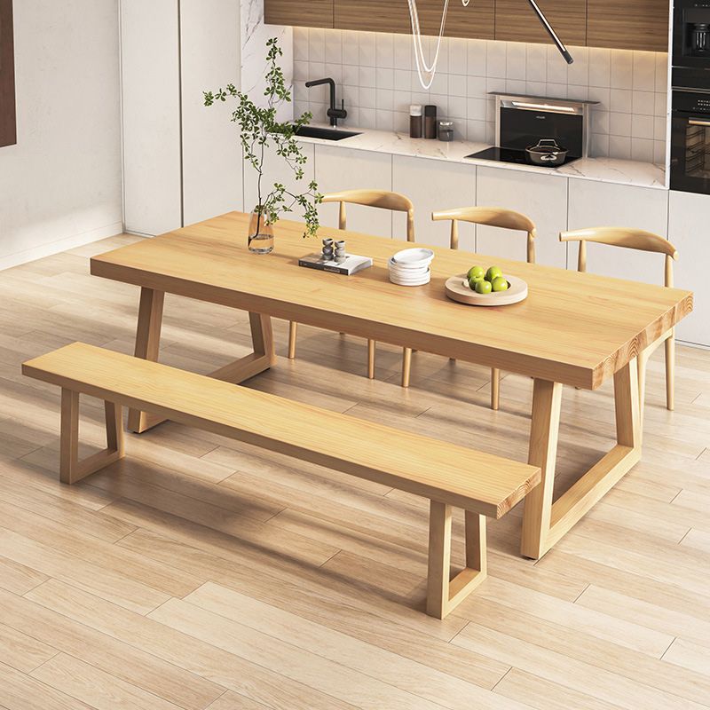 Sled Base Dining Table Contemporary Wood Dining Table for Home Clearhalo 'Dining Tables & Seating' 'Dining Tables' 'dining_table' 'furn' 'furn_dining_table' 'Furniture' 'Kitchen & Dining Furniture' 1200x1200_b04c87fa-b99d-42ff-b3ef-59a12ce66eb4