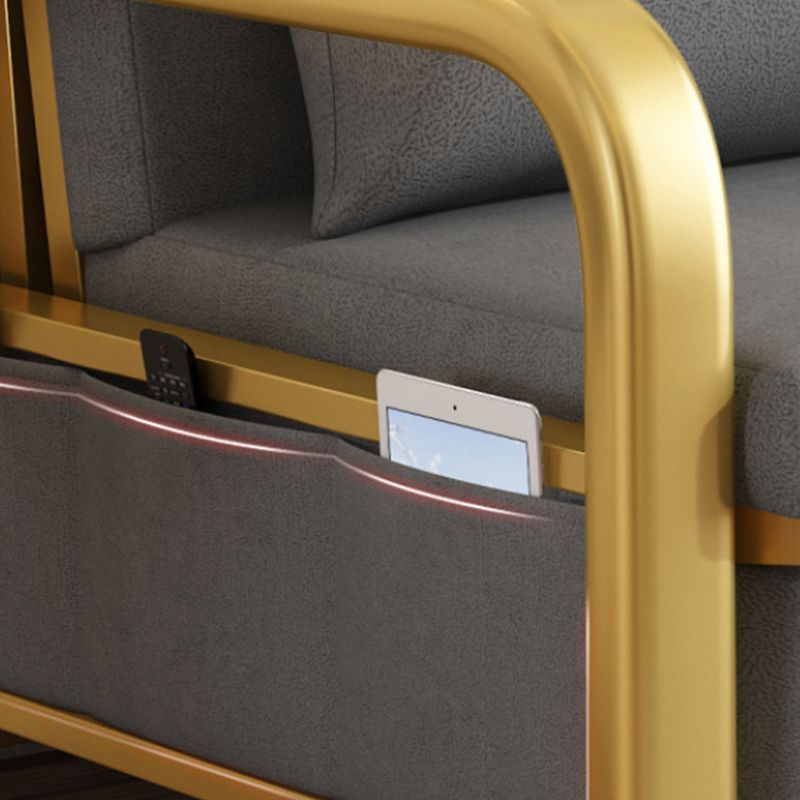 Gray Faux leather Sleeper Sofa 35.43" Wide Foldable Sofa Bed with Cushion Back Clearhalo 'furn' 'furn_futons' 'Furniture' 'Futons & Daybeds' 'Futons' 'Living Room Furniture' 1200x1200_b04ce619-bb46-4e26-b218-3d0f58470c30