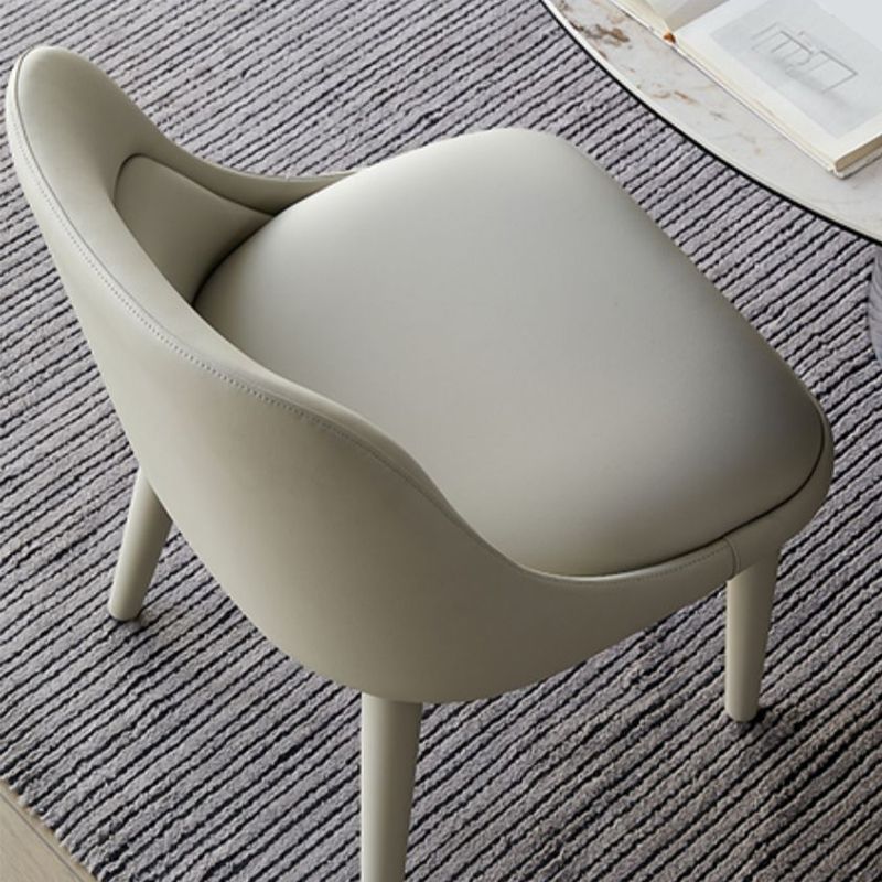 Moderner Armstuhl Kunstleder fester Rückenfutterraumstuhl für Zuhause